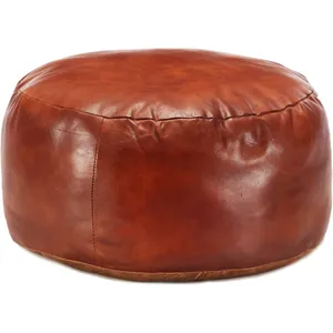Comparateur de prix : Non communiqué vidaXL Pouf 60 x 30 cm Brun roux Cuir véritable de chèvre