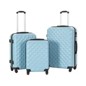 Comparateur de prix : vidaXL Valise rigide 3 pcs Bleu ABS