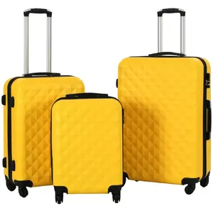 Comparateur de prix : vidaXL Valise rigide 3 pcs Jaune ABS