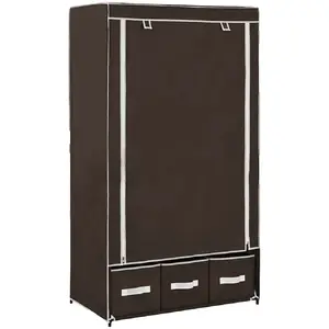 Comparateur de prix : vidaXL Garde-robe Marron 87x49x159 cm Tissu