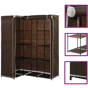 Comparateur de prix : vidaXL Garde-robe d'angle Marron 130x87x169 cm