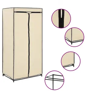 Comparateur de prix : vidaXL Garde-robe Crème 75x50x160 cm