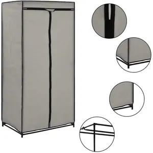 Comparateur de prix : vidaXL Garde-robe Gris 75x50x160 cm