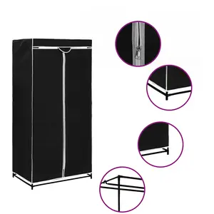 Comparateur de prix : vidaXL Garde-robe Noir 75x50x160 cm