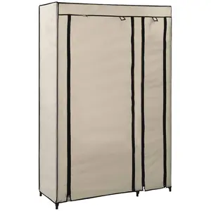 Comparateur de prix : vidaXL Garde-robe pliable Crème 110x45x175 cm Tissu