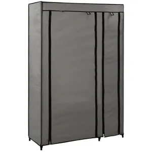 Comparateur de prix : vidaXL Garde-robe pliable Gris 110x45x175 cm Tissu