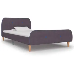 vidaXL Cadre de lit Taupe Tissu 90 x 200 cm pas cher