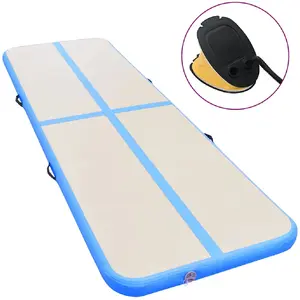 Comparateur de prix : vidaXL Tapis gonflable de gymnastique avec pompe 300x100x10cm PVC Bleu