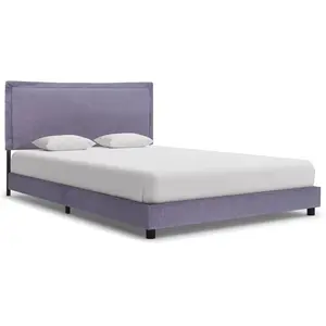 vidaXL Cadre de lit Gris clair Tissu 140 x 200 cm pas cher