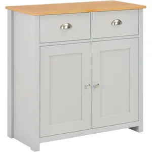 vidaXL Buffet Gris 79x35x81 cm pas cher