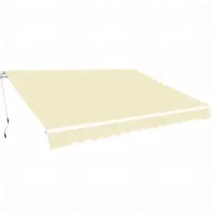 Comparateur de prix : vidaXL Auvent pliable manuel 600 cm Crème