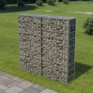 Comparateur de prix : vidaXL Mur à gabion avec couvercles Acier galvanisé 100x20x100 cm