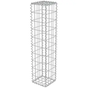 Comparateur de prix : vidaXL Mur à gabion avec couvercles Acier galvanisé 20 x 20 x 100 cm