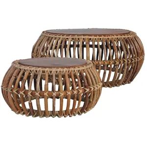 Comparateur de prix : vidaXL Tables basses 2 pcs Rotin naturel