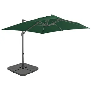 vidaXL Parasol avec base portable Vert pas cher