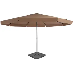 Comparateur de prix : vidaXL Parasol avec base portable Taupe