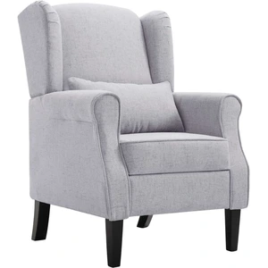 vidaXL Fauteuil Gris clair Tissu pas cher