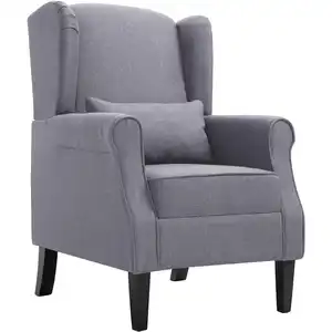 vidaXL Fauteuil Gris foncé Tissu pas cher