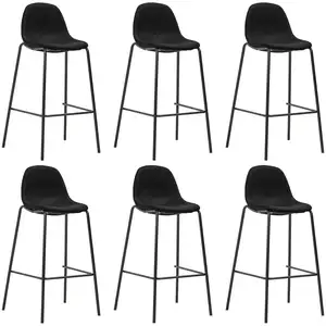Comparateur de prix : vidaXL Chaises de bar lot de 6 noir tissu