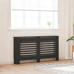Comparateur de prix : vidaXL Cache-radiateur noir 152x19x81,5 cm MDF