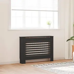 Comparateur de prix : vidaXL Cache-radiateur noir 112x19x81,5 cm MDF