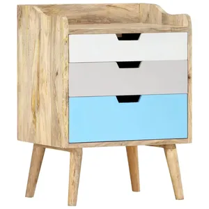 vidaXL Table de chevet 47x35x63 cm Bois de manguier solide pas cher