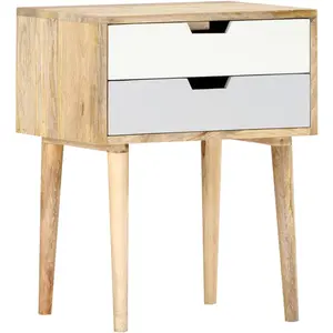 vidaXL Table de chevet 47x35x59 cm Bois de manguier massif pas cher