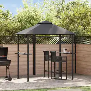 Comparateur de prix : vidaXL Belvédère de barbecue 240x150x255 cm Anthracite Acier