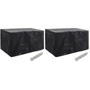 Comparateur de prix : vidaXL Housses de salon de jardin 2 pcs 8 oeillets 180x70x90 cm