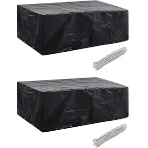 Comparateur de prix : vidaXL Housses de salon de jardin 2 pcs 8 oeillets 200x160x70 cm