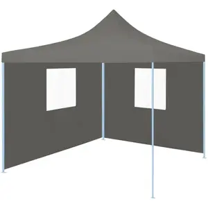 Comparateur de prix : vidaXL Tente de réception pliable avec 2 parois 2x2 m Acier Anthracite