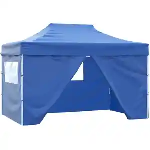 Comparateur de prix : vidaXL Tente de réception pliable avec 4 parois 3x4 m Acier Bleu