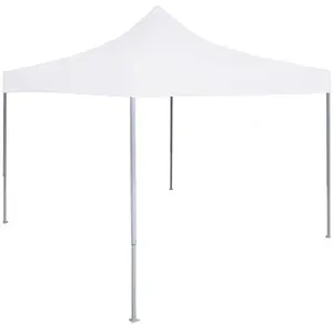 vidaXL Tente de réception pliable professionnelle 3x3 m Acier Blanc pas cher