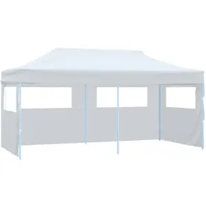 Comparateur de prix : vidaXL Tente de réception pliable avec parois 3 x 6 m Acier Blanc