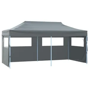 Comparateur de prix : vidaXL Tente de réception pliable avec 4 parois 3x6 m Acier Anthracite