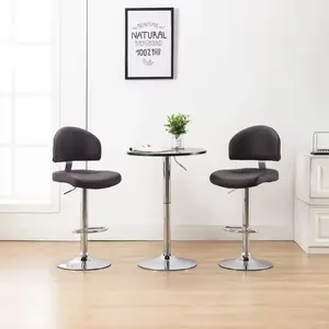 vidaXL Tabourets de bar lot de 2 marron similicuir pas cher