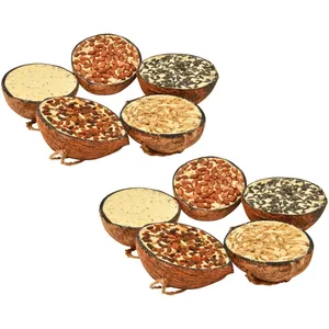 Comparateur de prix : vidaXL Moitiés de noix de coco de nourriture d'oiseaux 10 pcs 290 g