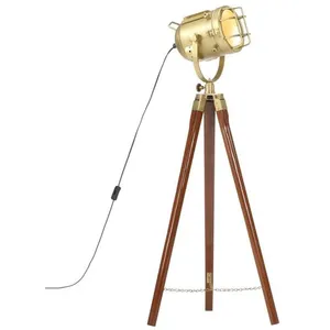 Comparateur de prix : vidaXL Lampadaire à trépied bois de manguier massif 97 cm