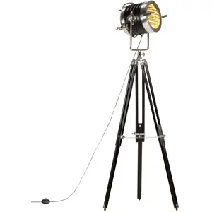 Comparateur de prix : Lampadaire à trépied Noir Bois de manguier massif 171 cm vidaXL