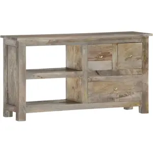 vidaXL Meuble TV 100x30x55 cm Bois de manguier massif pas cher