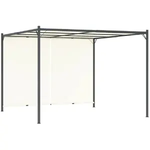Comparateur de prix : vidaXL Pergola avec toit réglable Crème Blanc 3x3 m Acier