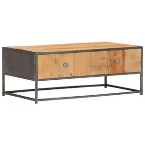 Comparateur de prix : vidaXL Table basse 90 x 50 x 35 cm Bois de récupération massif