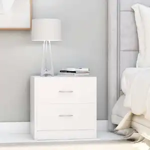 Comparateur de prix : vidaXL Tables de chevet 2 pcs Blanc 40x30x40 cm Bois d'ingénierie
