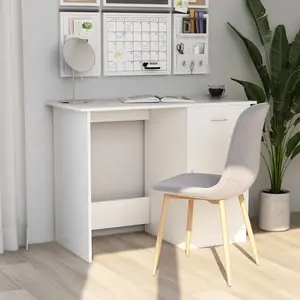 Comparateur de prix : vidaXL Bureau Blanc 100x50x76 cm Bois d'ingénierie