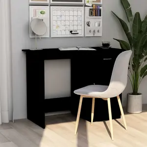 Comparateur de prix : vidaXL Bureau Noir 100 x 50 x 76 cm Aggloméré
