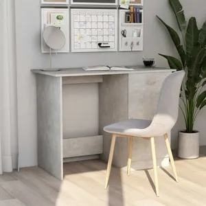 Comparateur de prix : vidaXL Bureau Gris béton 100 x 50 x 76 cm Aggloméré