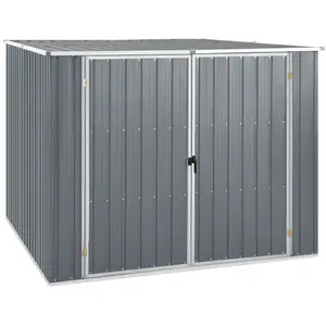 vidaXL Abri de jardin Gris 195x198x159 cm Acier galvanisé pas cher