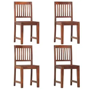 VidaXL Chaises - Lot de 4 - Bois manguier pas cher