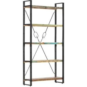Comparateur de prix : vidaXL Bibliothèque 5 niveaux 90x30x180 cm Bois solide de récupération
