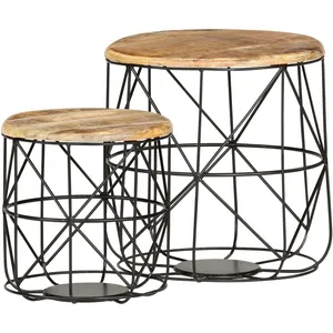 Comparateur de prix : vidaXL Tables basses 2 pcs Bois solide de manguier